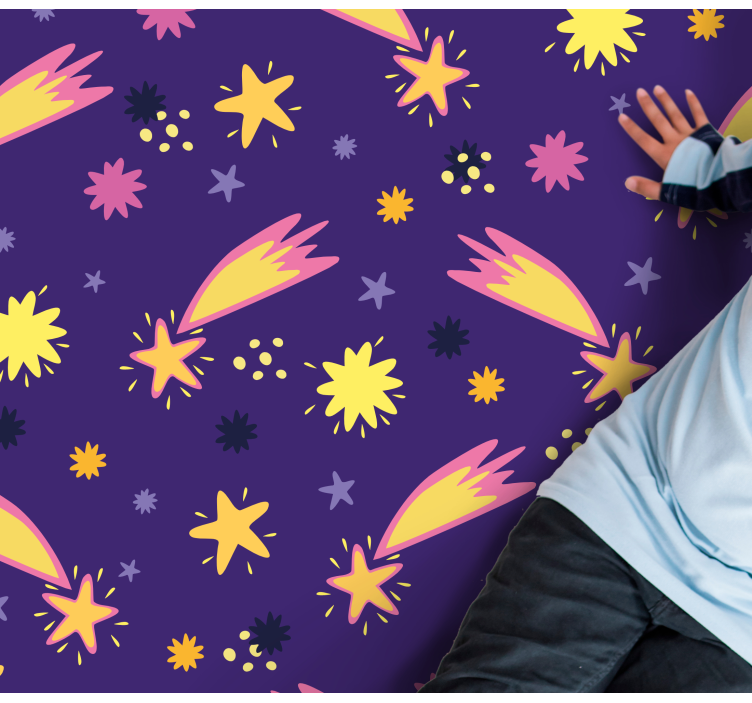 Tappetto vinile stelle modello di stella cadente - TenStickers