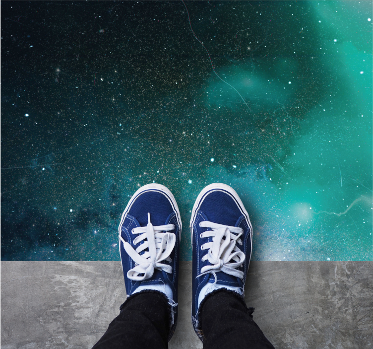 Tappetto vinile stelle tonalità della galassia cosmica - TenStickers