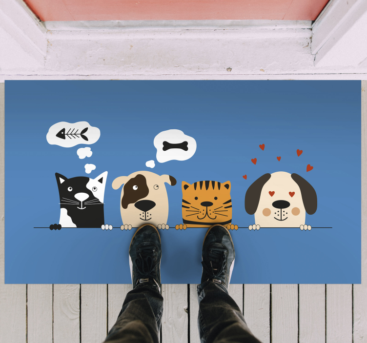 Zerbino pvc espressioni carine per animali domestici - TenStickers