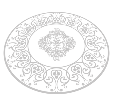 Tappeto vinile bianco damasco rotondo - TenStickers