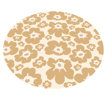 Tappeto vinile fiori papaveri beige - TenStickers