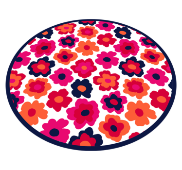 Tappeto vinile fiori papavero rosso - TenStickers