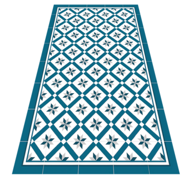 Tappeto pvc cucina blu idraulico - TenStickers