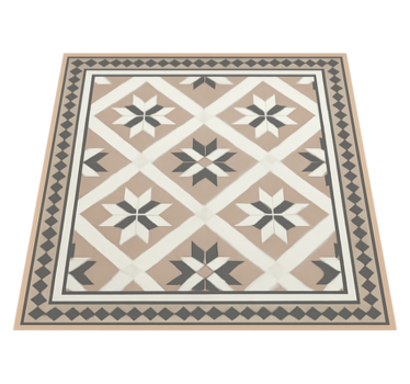 Tappeto vinile piastrelle stile marocchino beige - TenStickers
