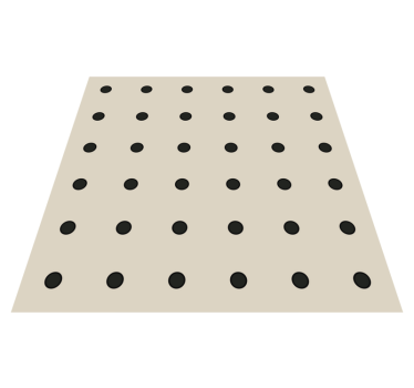 Tappeto pvc cucina motivo a pois beige - TenStickers