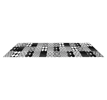 Tappeto vinile piastrelle cementine ardesia - TenStickers