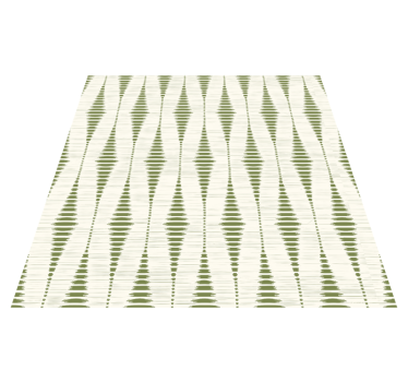 Tappeto vinile geometrico verde muschio ikat - TenStickers