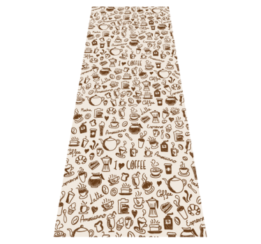 Tappeto pvc cucina vinile per porte disegni caffè - TenStickers