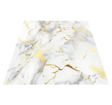 Tappeto pvc cucina marmo bianco venato oro - TenStickers