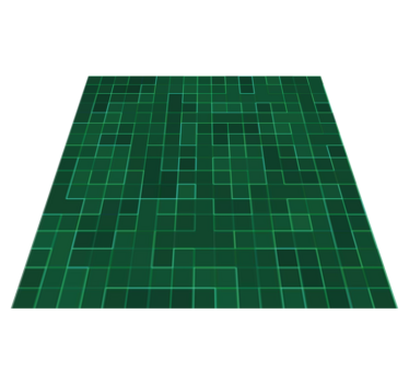 Tappeto pvc cucina mosaico astratto verde brillante - TenStickers