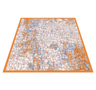 Tappeto pvc cucina texture mosaico grigio porcellana - TenStickers