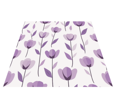 Tappeto pvc cucina design a fiori - TenStickers
