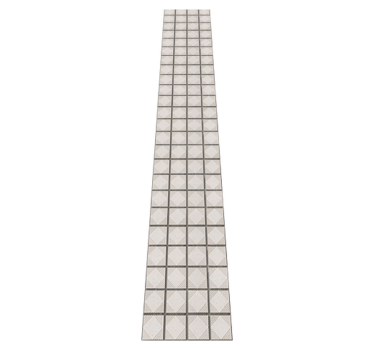 Tappeto pvc cucina piastrelle astratte minimaliste bianche - TenStickers