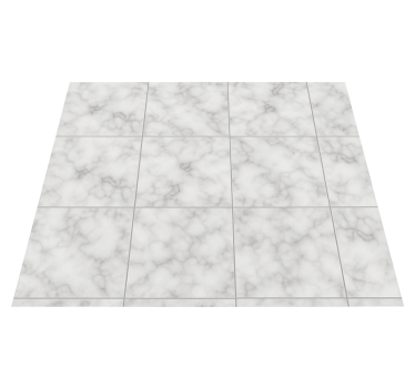 Tappeto pvc cucina piastrella marmo bianco quadrata - TenStickers