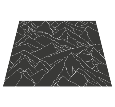 Tappeto vinile ufficio contorno di montagne - TenStickers