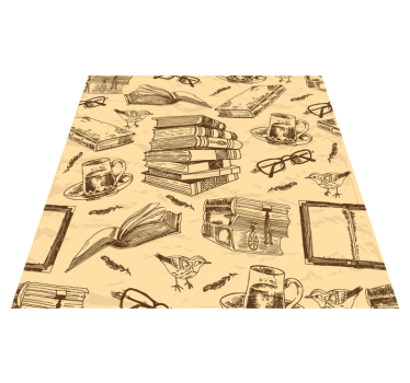 Tappeto vinile ufficio biblioteca antica - TenStickers