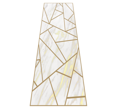 Tappeto vinile ufficio mosaico geometrico marmo - TenStickers