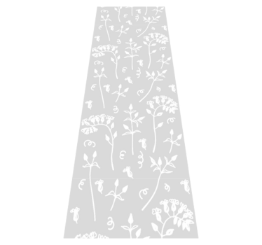 Tappeto vinile ufficio fiori disegnati - TenStickers