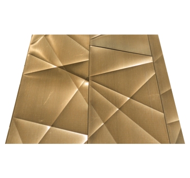 Tappeto vinile ufficio texture poligonale oro 3d - TenStickers