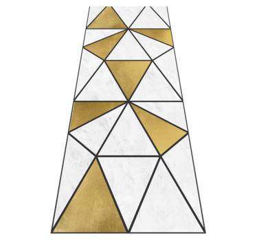 Tappeto vinile ufficio effetto marmo geometrico - TenStickers