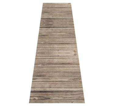 Tappeto vinile ufficio tavole di legno grigie rustiche - TenStickers