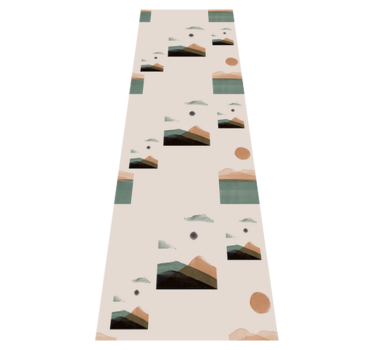 Tappeto vinile ufficio montagne astratte - TenStickers