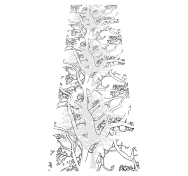Tappeto vinile ufficio rami scuri di albero - TenStickers