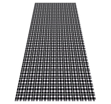 Tappeto vinile ufficio motivo gingham bianco e nero - TenStickers