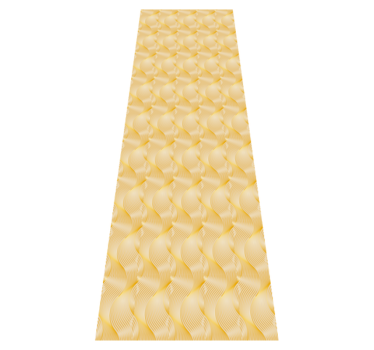 Tappeto vinile ufficio illusione onda oro - TenStickers