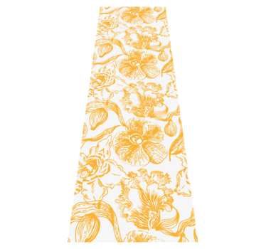 Tappeto vinile ufficio motivo fiori orchidee gialle - TenStickers
