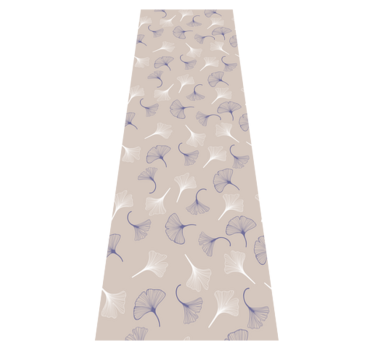 Tappeto vinile ufficio crema foglie di ginkgo - TenStickers