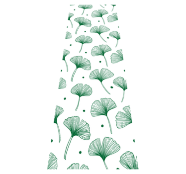 Tappeto vinile ufficio foglie verdi di ginkgo grande - TenStickers
