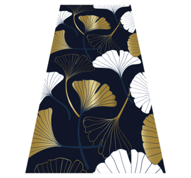 Tappeto vinile ufficio foglie di ginkgo in rilievo - TenStickers