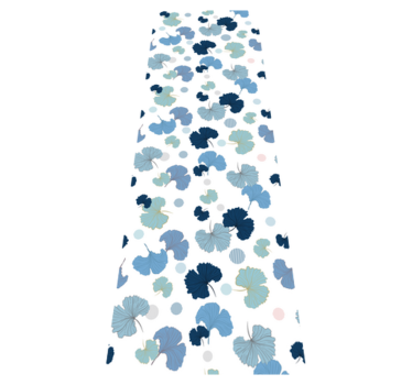 Tappeto vinile ufficio foglia di ginkgo blu - TenStickers