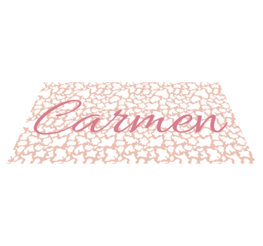 Tappeto vinile con nome stampa animalier personalizzata - TenStickers