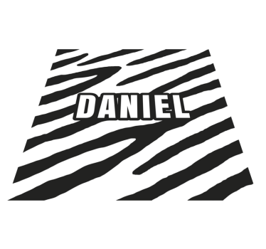 Tappeto vinile con nome motivo zebrato personalizzato - TenStickers