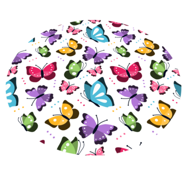 Tappeto in vinile animali farfalle rotonde - TenStickers
