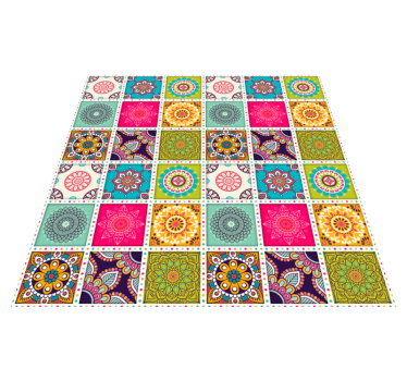 Tappeto in vinile colorato piastrelle marocchine - TenStickers