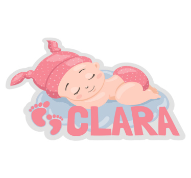 Tappeto vinile con nome impronte di neonato personalizzabili - TenStickers