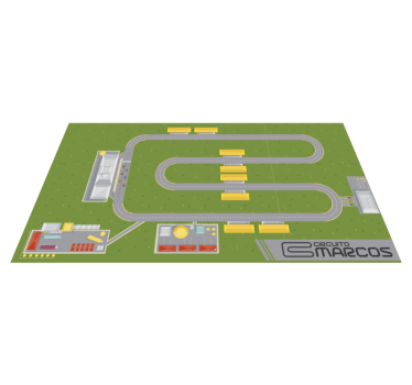 Tappeto vinile con nome parco giochi della pista - TenStickers
