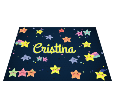 Tappeto in vinile stelle per bambini personalizzabile - TenStickers