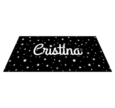 Tappeto vinile con nome stellato personalizzato - TenStickers