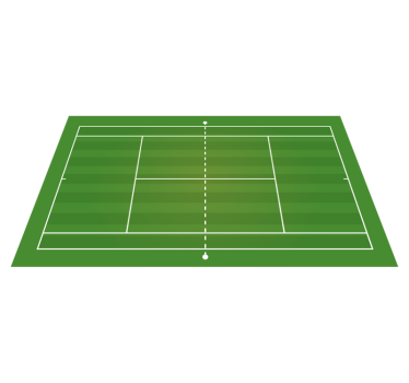 Tappeto di vinile teenager del campo da tennis - TenStickers
