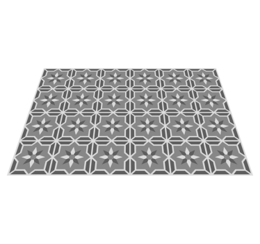 Tappeto in vinile cucina geometrico sfondo grigio - TenStickers