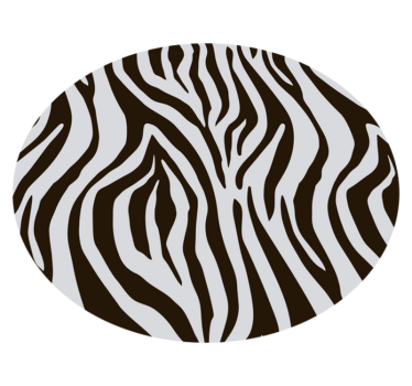 Tappeto rotondo in vinile stampa animalier stile zebra - TenStickers