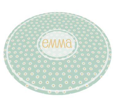 Tappeto in vinile personalizzato margherite rotonde - TenStickers