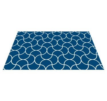 Tappeto vinile bagno motivo a onde geometriche - TenStickers