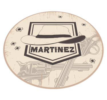 Tappeto vinile con nome occidentale personalizzabile - TenStickers