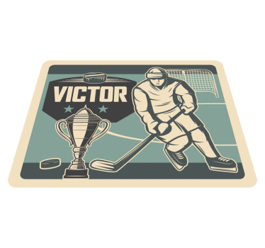 Tappeto vinile con nome grafica sportiva personalizzabile - TenStickers