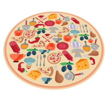 Tappeto pvc cucina motivi culinari - TenStickers